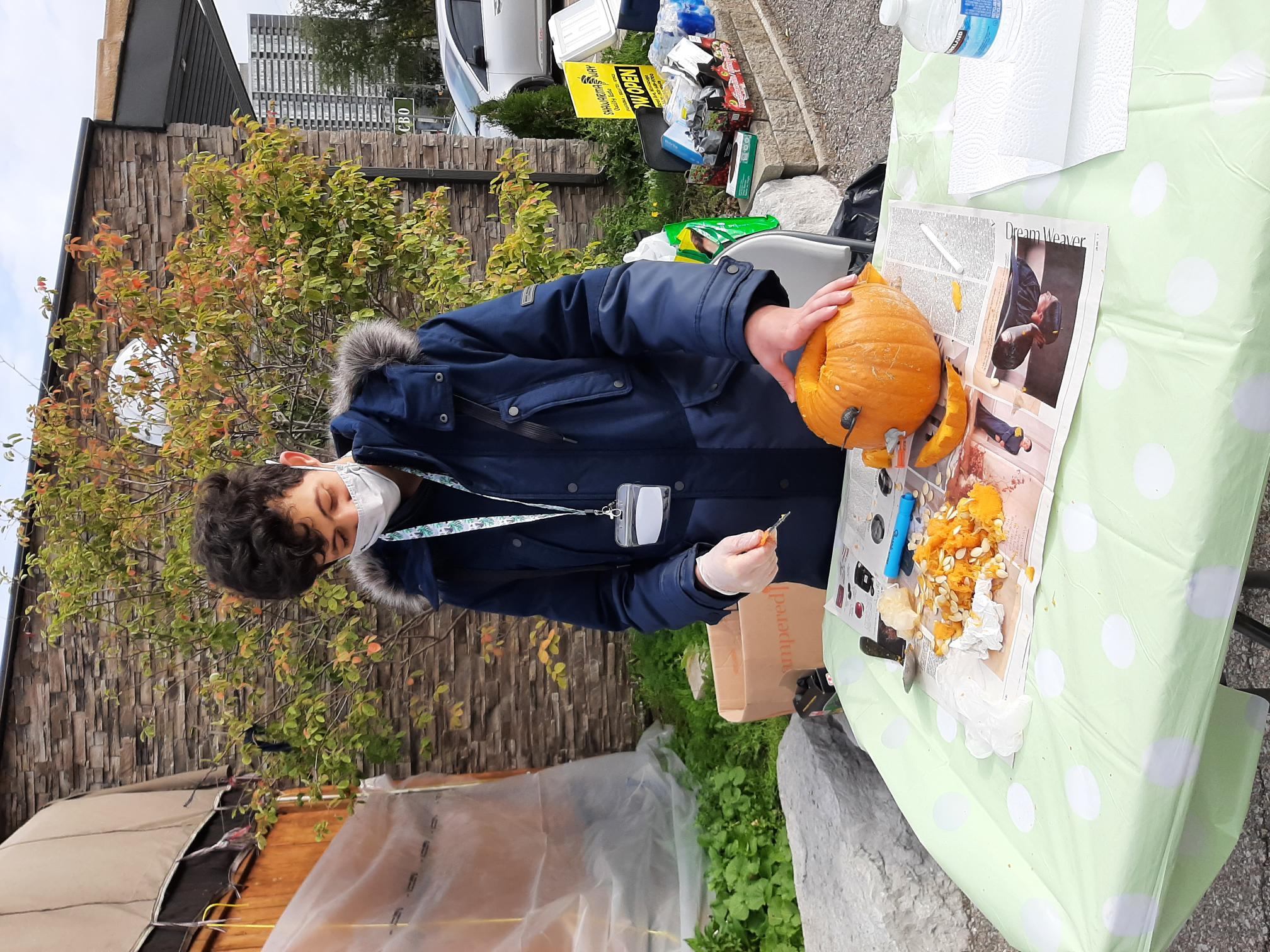 pumpkin carving - even our volunteers get to participate!